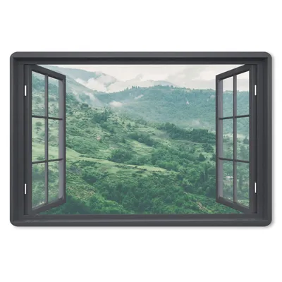 Produktbild von MuchoWow® Mauspad Mousepad Aussicht - Berg - Baum 27x18 cm - Mousepads - Maus Mat - Pad - Mausunterlage - Büroartikel - Desk Matten