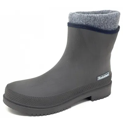 Produktbild von Bockstiegel Damen Gummistiefel Regenstiefel Nicole mit Innenfutter – Stiefel in Lederoptik Gummistiefel mit herausnehmbarem Innenfutter in Anthrazit Größe 38
