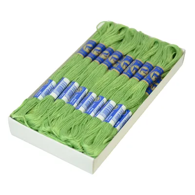 Produktbild von 24 Docken Stickgarn je ca. 8m / Sticktwist 100% Baumwolle Stickerei verschiedene Farbwahl, Farbe :6232 frühlingsmoos