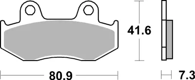 Produktbild von Scooterbelag SBS 104HM (Satz pro Scheibe) Street Ceramic