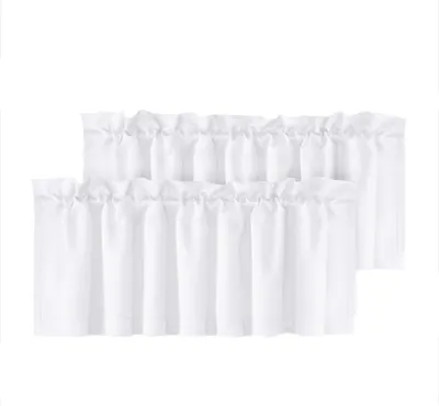 Produktbild von INF Verdunkelungsvorhänge 2er Set - Polyester Kurzgardinen für Wohnzimmer Weiß