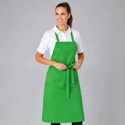 Produktbild von Latzschürze B 80 x L 100 cm lemongreen : lemon green : 65% Polyester 35% Baumwolle 20