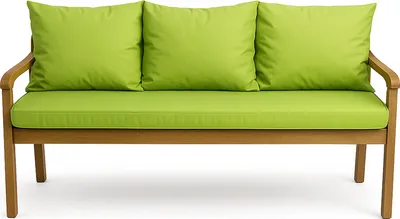 Obrázok produktu pre Vankúše na záhradnú lavicu| Sedák 150x50x7 + operadlo 3x 56x50cm | vankúš na záhradnú hojdačku Svetlo zelená | Podušky na záhradnú pohovku pre 3 osoby