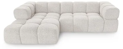 Image de Canapé d'Angle Averro 280x150 L Gauche | Tissu Texturé Gris Beige