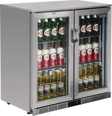 Produktbild von Polar Serie G Edelstahl Barkühlschrank mit 2 Klapptüren 208L