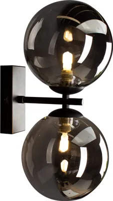 Image de LUCE Design Neptun Applique murale double G9 verre fumé noir
