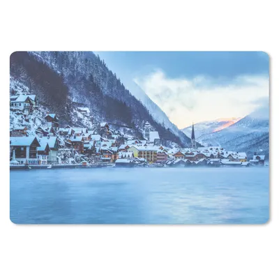 Produktbild von MuchoWow® Mauspad Mousepad Alpen - Dorf - Schnee 27x18 cm - Mousepads - Maus Mat - Pad - Mausunterlage - Büroartikel - Desk Matten