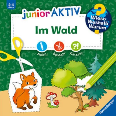 Produktbild von Wieso? Weshalb? Warum? junior AKTIV - Im Wald (Malen, basteln, rätseln ab 2 Jahre)