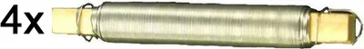 Produktbild von Novatool 4x Wickeldraht I verzinkt I 0,65 mm I Draht I Basteldraht Metalldraht Blumendraht Bindedraht Biegedraht Pflanzendraht rostfrei Dekoband Dekodraht
