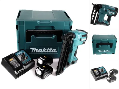 Obrázek produktu pro MAKITA DBN600RTJ Akumulátorová svislá hřebíkovačka 64 mm 18,0 V / 5,0 Ah, 2 baterie + nabíječka v MAKPACu