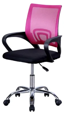 Produktbild von Stuhl aus Metall mit Stoffbezug, Rosa-Schwarz, 60 x 102 x 60 cm