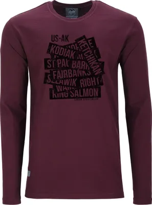 Produktbild von Übergrößen Longshirt Kodiak schwarz AHORN SPORTSWEAR Maroon Red 3XL