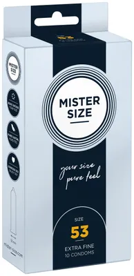 Produktbild von 10er Mister Size Kondome 53mm - Gefühlsecht & Extra Feucht
