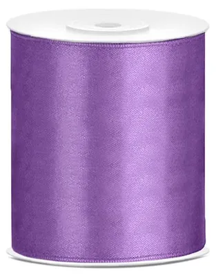 Produktbild von Satin Geschenkband lavendel 25m 100mm breit