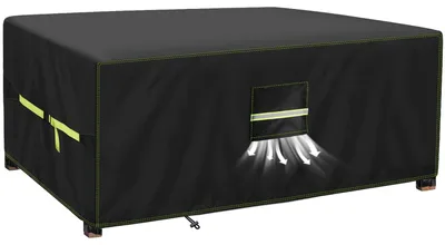 Image de Housse de protection pour meubles de jardin, dimensions 250 x 210 x 90 cm, imperméable et résistante aux intempéries