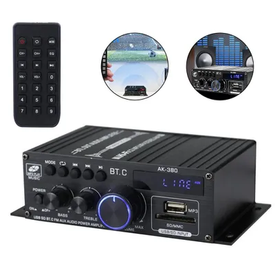 Produktbild von Verstärker HiFi Stereo Mini Verstärker HiFi-Verstärker Audio Leistungsverstärker-Empfänger mit USB SD Slot UKW-Radio für Auto und Heimlautsprecher