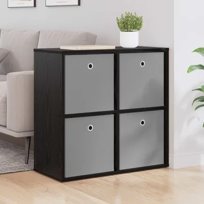Image de Buffet vidaXL avec tiroirs, aspect chêne noir, 68,5 x 32 x 67 cm