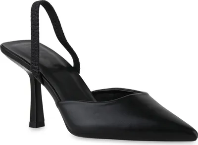 Produktbild von VAN HILL Damen Slingpumps Pumps Spitze Stiletto Klassische Schuhe 841485, Farbe: Schwarz, Größe: 38