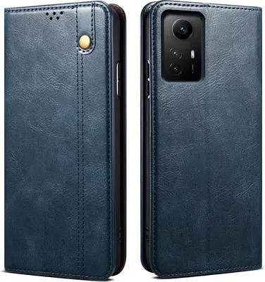Produktbild von Redmi Note 12S Hülle, Leder Flip Brieftasche Schutzhülle mit Standfunktion für Xiaomi Redmi Note 12S Blau
