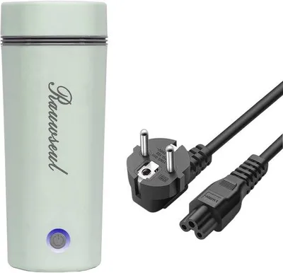 Zdjęcie produktu dla Elektryczne czajniki podróżne – mini wkład do parzenia herbaty o pojemności 450 ml z wnętrzem ze stali nierdzewnej – funkcja szybkiego gotowania z automatycznym wyłączaniem