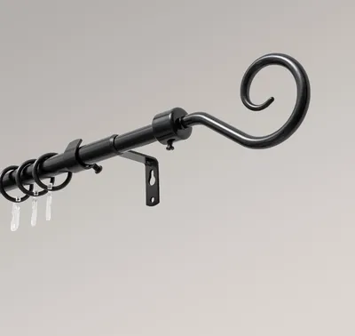 Produktbild von LYSEL® SET Schneckenhaus Stange Ø 13/16mm Schwarz, Länge: 130-240cm