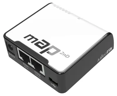 Produktbild von MIKROTIK Mikrotik mAP Schwarz, Weiß Power over Ethernet (PoE)