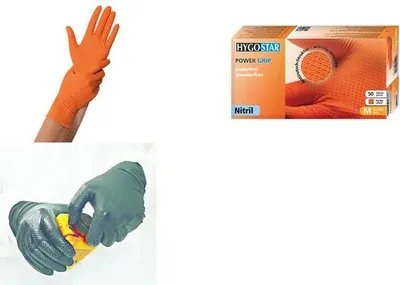 Immagine prodotto di Hygostar 270808 Nitrilhandschuhe Power Grip schwarz Gr. 10/XL puderfrei