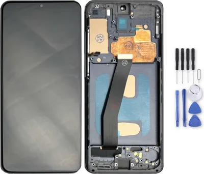 Produktbild von Für Samsung Galaxy S20 Display Full TFT LCD mit Rahmen Einheit Touch Ersatzteil Reparatur Schwarz (ohne Fingerprint)