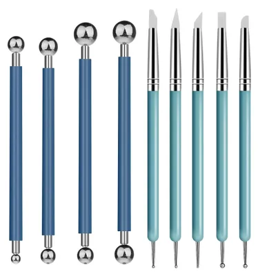 Produktbild von Set mit 9 Modellierwerkzeugen für Ton und Keramik