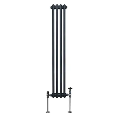 Zdjęcie produktu dla Tradycyjny grzejnik 2-kolumnowy - 1500 x 202 mm - szary antracyt