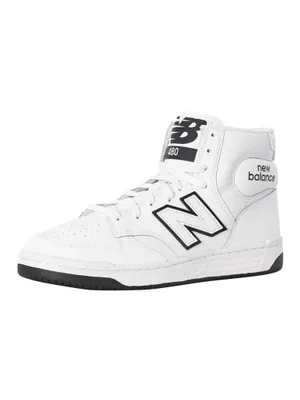 Produktbild von New Balance 480 hohe Lederturnschuhe, Weiß 44 EU