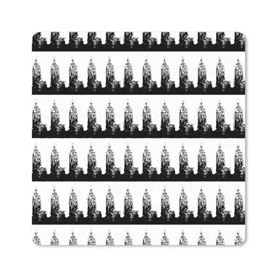 Produktbild von MuchoWow® Mauspad Mousepad New York - Muster - Empire State Building 20x20 cm - Mousepads - Maus Mat - Pad - Mausunterlage - Desk Mat - Bureauartikeln