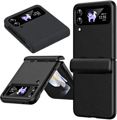 Obrázek produktu pro Pouzdro na Samsung Galaxy Z Flip 4 5G, s ochranou displeje, ochranou pantu, odolné proti poškrábání a nárazům černé