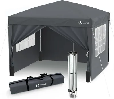 Produktbild von Faltbares Gartenpavillon 3x3m mit Seitenpaneelen und Sandsäcken für Außenaktivitäten
