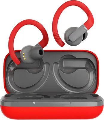 Productafbeelding van Canyon OnRun 11 Sport, True Wireless Stereo (TWS), geschikt voor bellen / muziek / sport / vrijetijd, frequentiebereik 20 - 20000 Hz, gewicht 87,6 g, hoofdtelefoon met microfoon, kleur: grijs, rood
