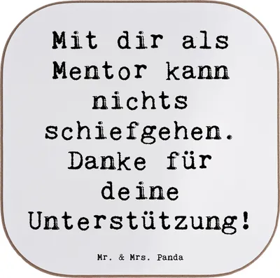 Produktbild von Mr. & Mrs. Panda Untersetzer für Gläser Spruch Beste Mentor - Weiß - Geschenk, Tassenuntersetzer, Bedanken, gläseruntersetzer, Coaster, Wertschätzung, Vorbild, Danke
