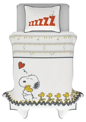 Bettwäsche-Set Snoopy & Woodstock 75 Jahre, 2-teilig, Twin, Microfaser