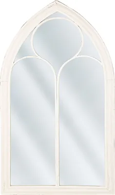 Produktbild von BELIANI Wandspiegel Weiß 62 x 113 cm in Fensteroptik Elegant Romantisch