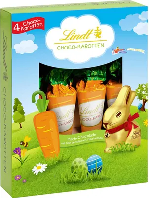 Obrázek produktu pro Lindt Choco Karotten s jemnou mléčnou čokoládou s lískovými oříšky 54 g