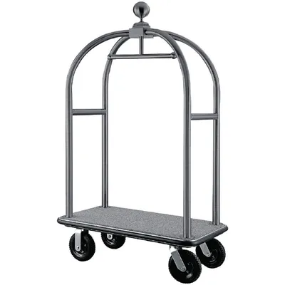 Immagine prodotto di Carrello portabagagli Bolero in acciaio inox 18/8 spazzolato, con portata fino a 350 kg.