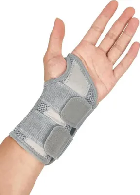 Produktbild von Ein Paar Handgelenkstützen, atmungsaktiv, verstellbar, mit Metallschienen, geeignet bei Arthritis, Sehnenscheidenentzündung, Verstauchungen, unisex, aus Polyester-Nylon, hautfreundlich und langlebig