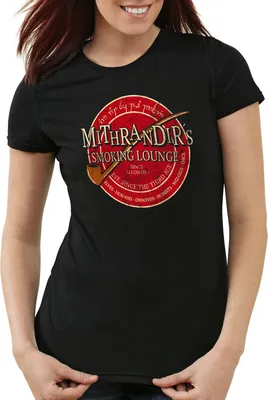 Produktbild von style3 Mithrandir´s Smoking Lounge Damen Vintage T-Shirt, Farbe:Schwarz, Größe:S