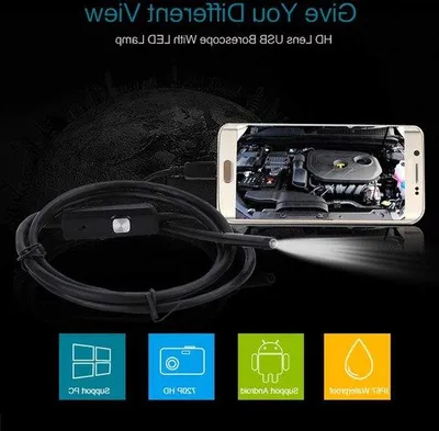 Immagine prodotto di Telecamera flessibile per ispezioni video - 7 mm - IP67 - con 6 LED - per smartphone Android e tablet - 15 m