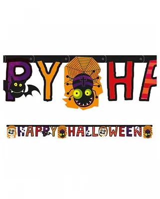 Produktbild von Halloween Deko Girlande 180 cm mit Grusel Motiven