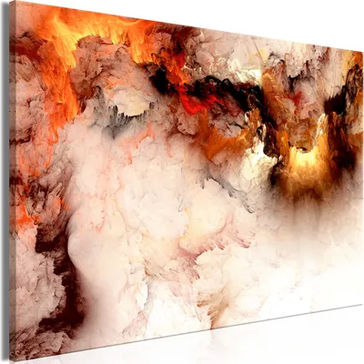 Produktbild von Italienischer Leinwand Leinwandbild - Volcanic Abstraction (1 Part) Wide 90x60 cm Abstrakt f-B-0319-b-a