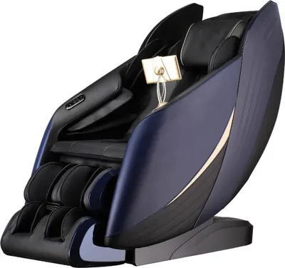 Produktbild von Home Deluxe – Massagesessel HYLOS – Farbe: Blau/Schwarz, Maße: 150x77x123cm, Leistung: 160W, inkl. Shiatsu, Zero Gravity, Sprachsteuerung, Fußmassage, Bluetooth I Entspannungssessel Massagestuhl Relaxsessel