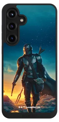 Produktbild von NIVOCASE Handyhülle für Samsung Galaxy S25+ Hülle NIVOpure Case Schwarz Sonnenuntergang Star Wars The Mandalorian