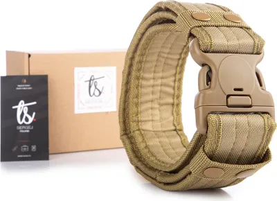 Produktbild von SERGEJ Taktischer Gürtel Nylon Quick-Release Schnalle 125 cm 5 cm Breit Beige