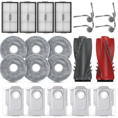 Zubehörset für Roborock Saros 10R, 1 Hauptbürste, 4 HEPA-Filter, 6 Wischpads