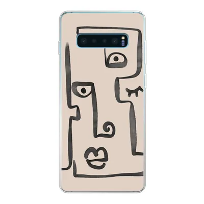 Produktbild von MuchoWow® Handyhülle Schutzhülle Hülle für Samsung Galaxy S10 Lite Auge - Lippen - Strichzeichnung Silikon Softcase Handy Hülle - Schutz